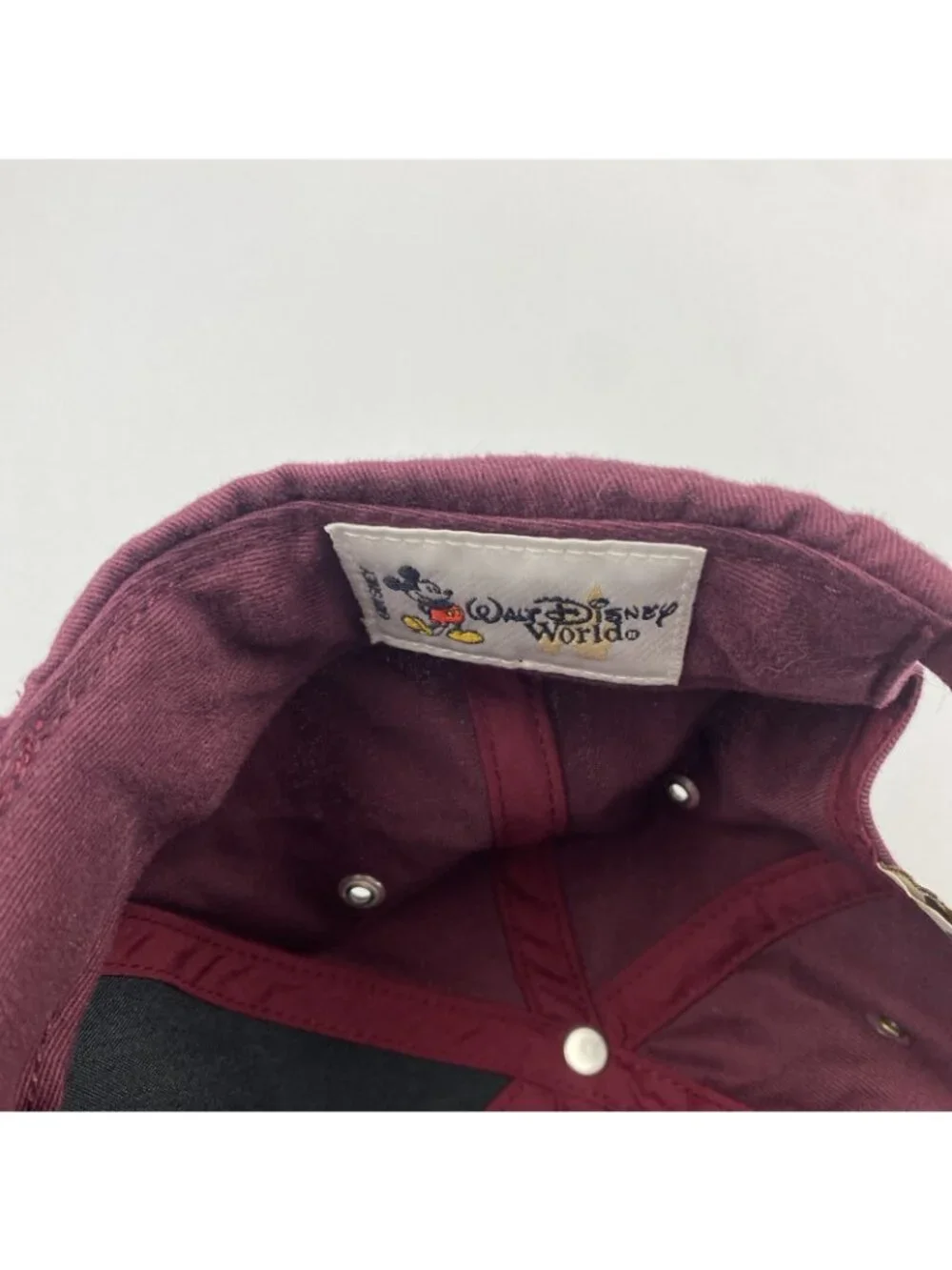 Walt Disney World Animal Kingdom Vtg Y2K Maroon Strap Back Light Hat Adult OS